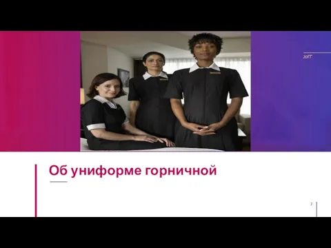 Об униформе горничной 20ГГ