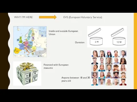 WHY I'M HERE EVS (European Voluntary Service) Inside and outside European Union