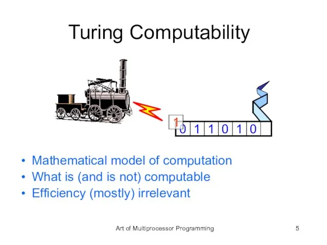 Turing Computability Mathematical model of computation What is (and is not) computable