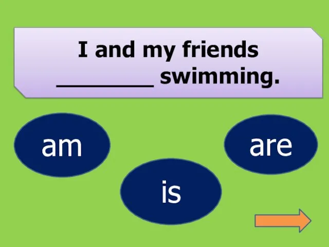 I and my friends _______ swimming. am is are
