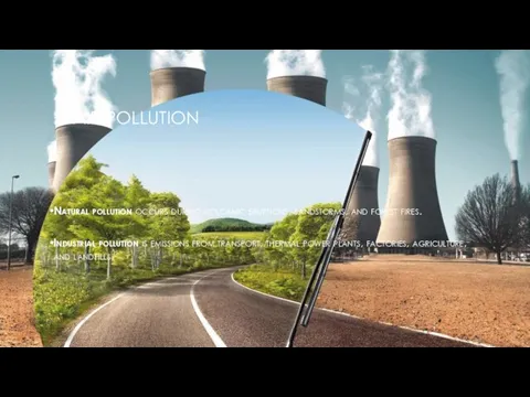 2. AIR POLLUTION Natural pollution occurs during volcanic eruptions, sandstorms, and forest