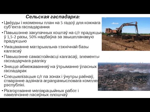 Сельская гаспадарка: Цвёрды і нязменны план на 5 гадоў для кожнага суб’екта