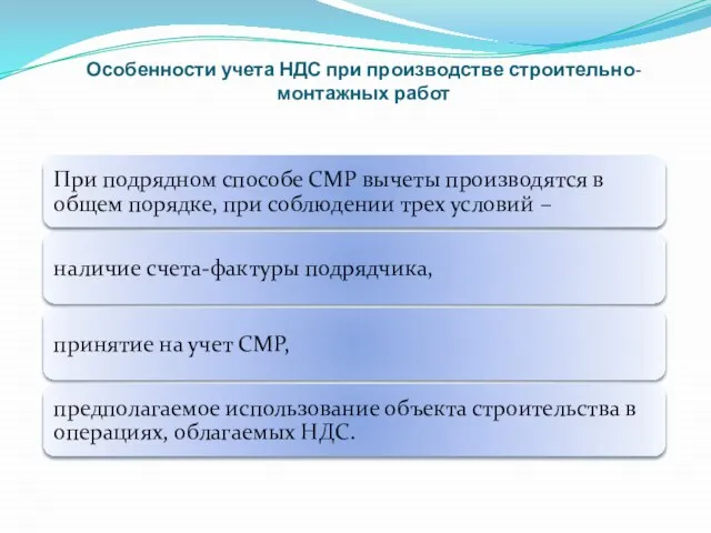 Особенности учета НДС при производстве строительно-монтажных работ