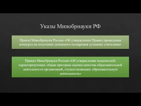 Указы Минобрнауки РФ Приказ Минобрнауки России «Об утверждении Правил проведения конкурса на