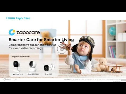 План Tapo Care New Tapo C100, C110 Tapo C200, C210 Tapo C310