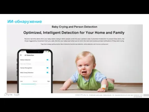 ИИ-обнаружение © 2021 TP-Link, Inc. Конфиденциальная информация. Не предназначено для распространения или копирования.