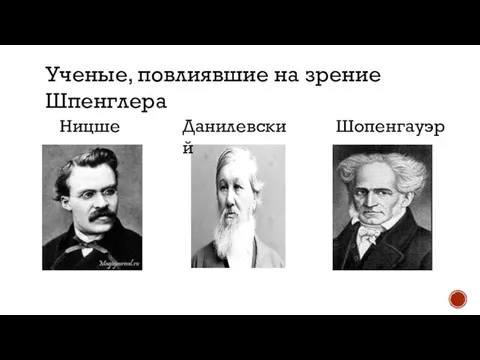 Ницше Данилевский Шопенгауэр Ученые, повлиявшие на зрение Шпенглера