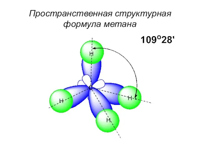 Пространственная структурная формула метана