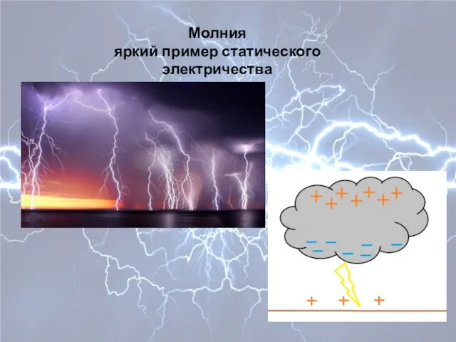 Молния яркий пример статического электричества