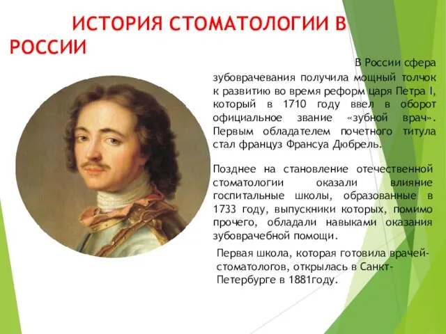 В России сфера зубоврачевания получила мощный толчок к развитию во время реформ