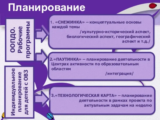 Планирование ООПДО. Рабочие программы Индивидуальное планирование для детей с ОВЗ «СНЕЖИНКА» –