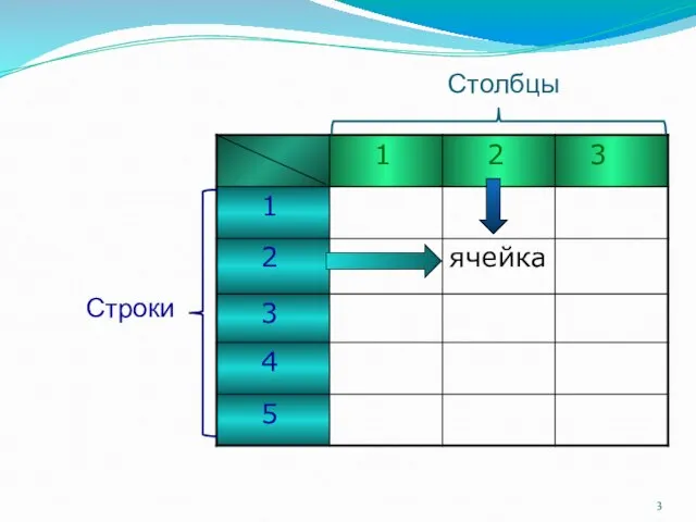 Столбцы Строки