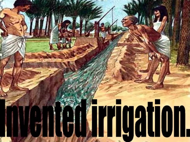 Invented irrigation.