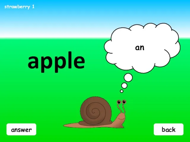 back answer apple an strawberry 1
