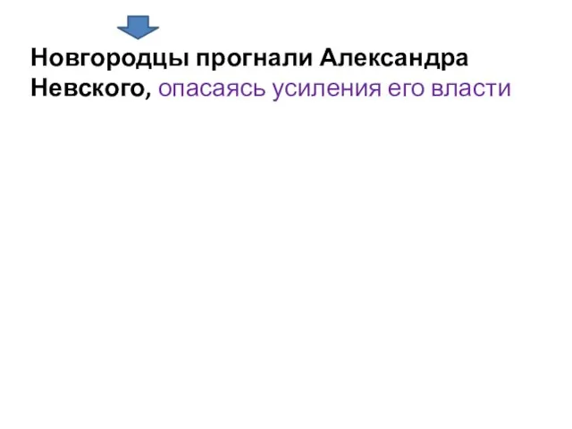 Новгородцы прогнали Александра Невского, опасаясь усиления его власти