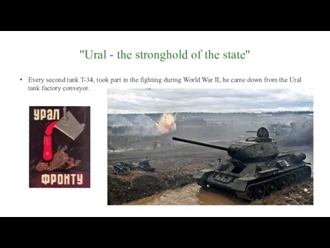 "Ural - the stronghold of the state" Every second tank T-34, took