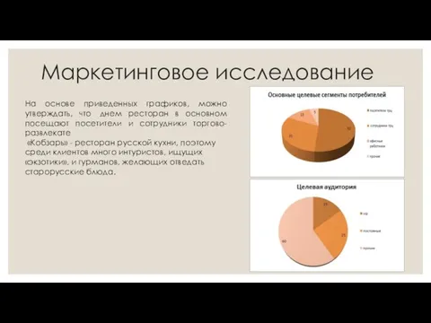 Маркетинговое исследование На основе приведенных графиков, можно утверждать, что днем ресторан в