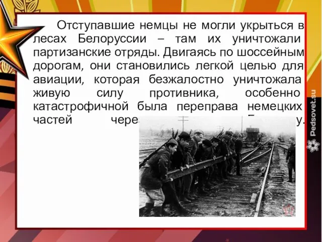 Отступавшие немцы не могли укрыться в лесах Белоруссии – там их уничтожали
