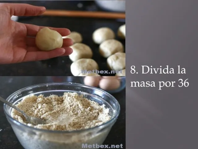 8. Divida la masa por 36