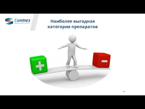 18 Наиболее выгодная категория препаратов