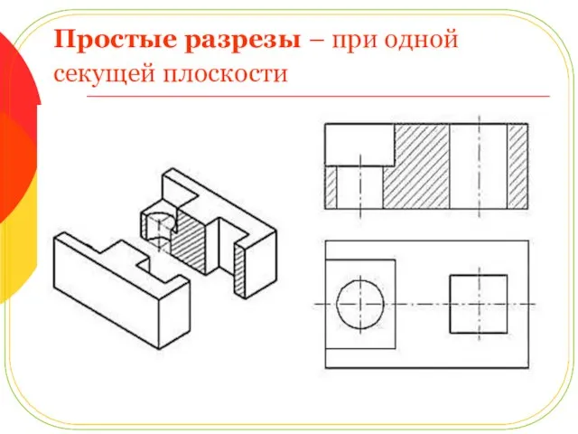 Простые разрезы – при одной секущей плоскости