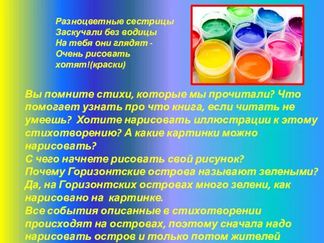 Вы помните стихи, которые мы прочитали? Что помогает узнать про что книга,