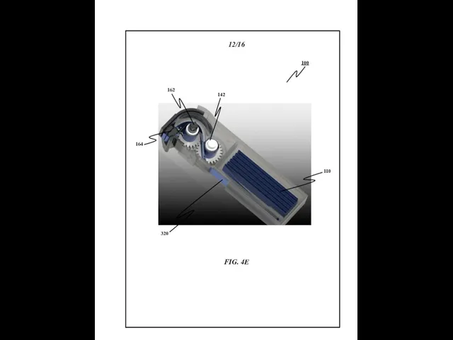 FIG. 4E 12/16 100 142 110 320 162 164