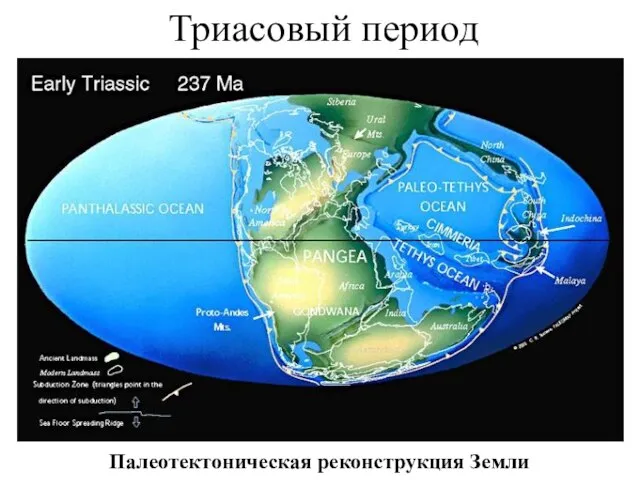 Триасовый период Палеотектоническая реконструкция Земли