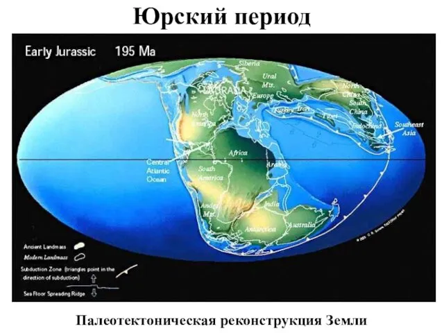 Юрский период Палеотектоническая реконструкция Земли
