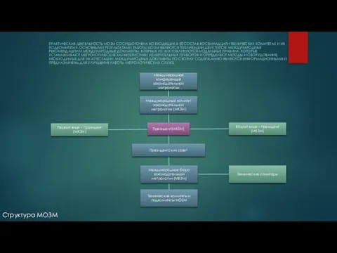 ПРАКТИЧЕСКАЯ ДЕЯТЕЛЬНОСТЬ МОЗМ СОСРЕДОТОЧЕНА ВО ВХОДЯЩИХ В ЕЁ СОСТАВ ВОСЕМНАДЦАТИ ТЕХНИЧЕСКИХ КОМИТЕТАХ