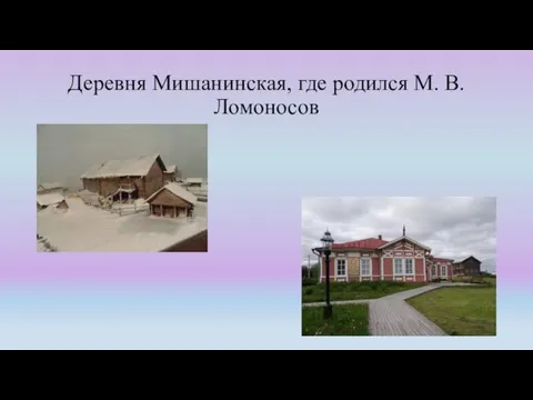 Деревня Мишанинская, где родился М. В. Ломоносов