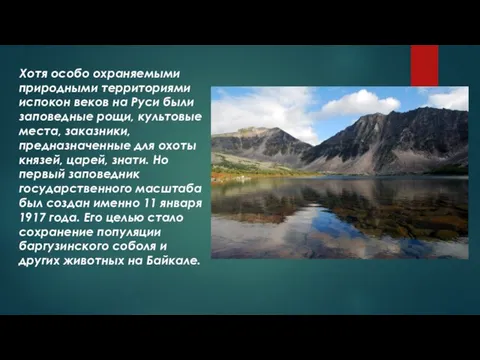 Хотя особо охраняемыми природными территориями испокон веков на Руси были заповедные рощи,