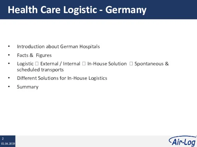 Health Care Logistic - Germany Introduction about German Hospitals Facts & Figures