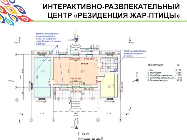 ИНТЕРАКТИВНО-РАЗВЛЕКАТЕЛЬНЫЙ ЦЕНТР «РЕЗИДЕНЦИЯ ЖАР-ПТИЦЫ» План помещений