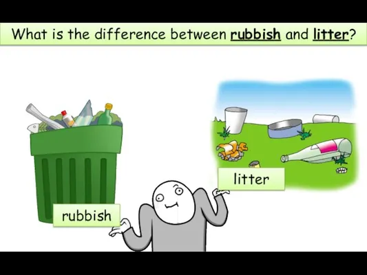 What is the difference between rubbish and litter? rubbish litter