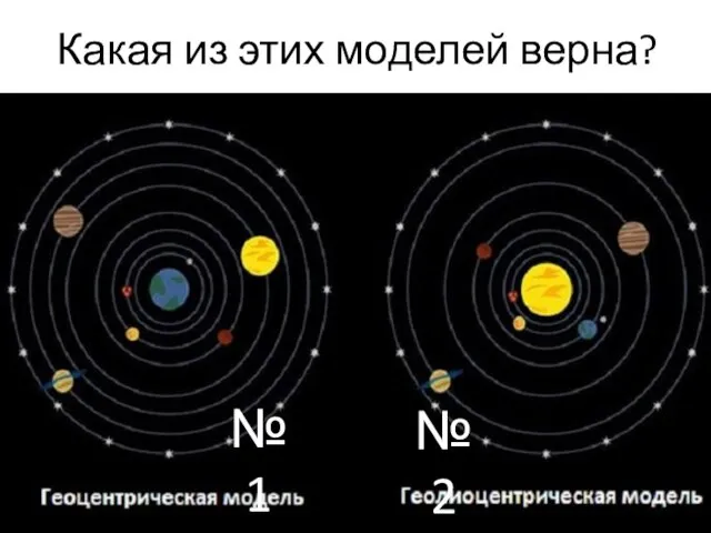 Какая из этих моделей верна? № 1 № 2