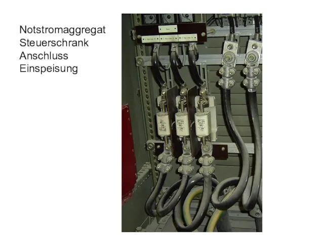 Notstromaggregat Steuerschrank Anschluss Einspeisung