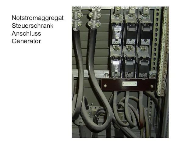 Notstromaggregat Steuerschrank Anschluss Generator