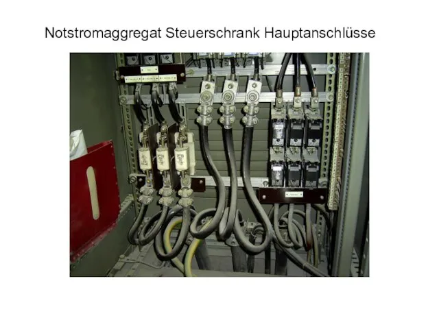 Notstromaggregat Steuerschrank Hauptanschlüsse