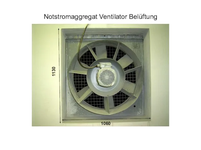 Notstromaggregat Ventilator Belüftung 1060 1130