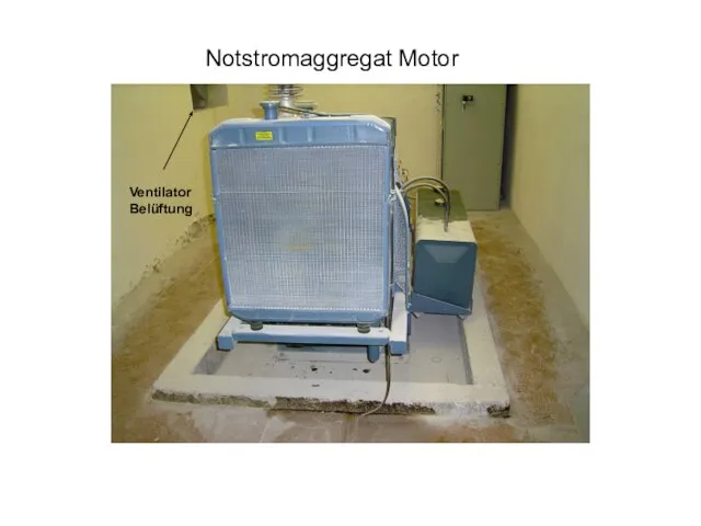 Notstromaggregat Motor Ventilator Belüftung