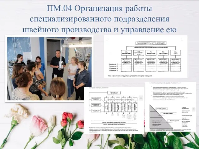 ПМ.04 Организация работы специализированного подразделения швейного производства и управление ею