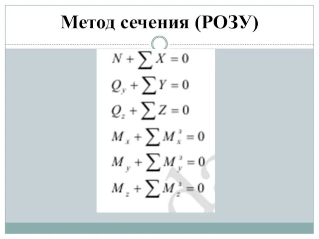 Метод сечения (РОЗУ)