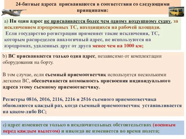 24-битные адреса присваиваются в соответствии со следующими принципами: а) Ни один адрес