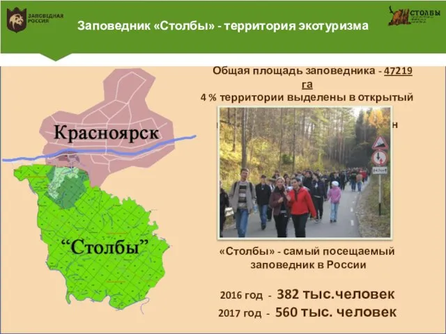 Заповедник «Столбы» - территория экотуризма «Столбы» - самый посещаемый заповедник в России