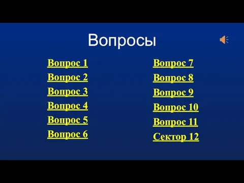 Вопросы Вопрос 1 Вопрос 2 Вопрос 3 Вопрос 4 Вопрос 5 Вопрос