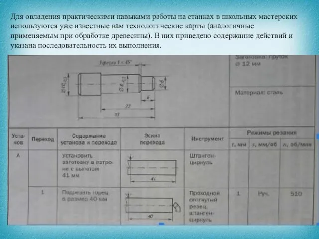 Для овладения практическими навыками работы на станках в школьных мастерских используются уже