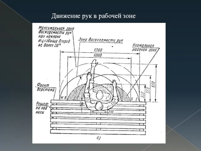 Движение рук в рабочей зоне