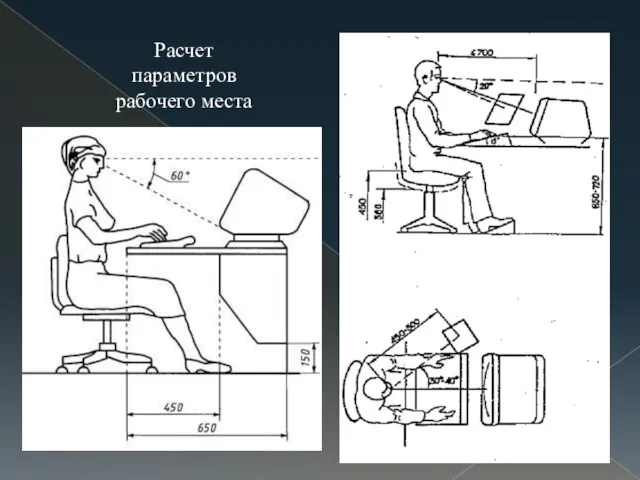Расчет параметров рабочего места