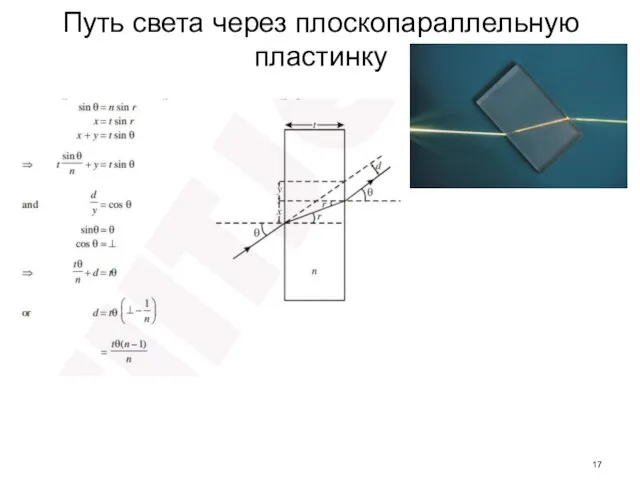 Путь света через плоскопараллельную пластинку